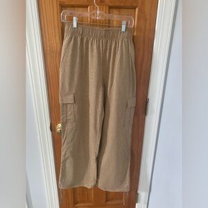 Casual Cargo Pants – Size L – Elastic Waist – 82% Cotton Blend NWOT